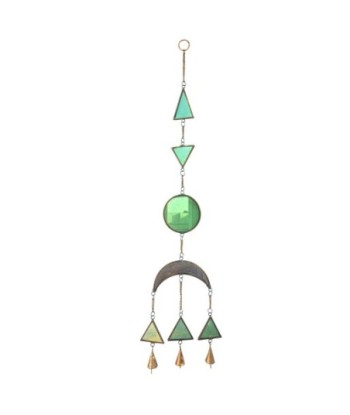 ORIGEN Home Decor Colgante luna y triangulos Colgantes | Colgante Verde - 80x14x2cm