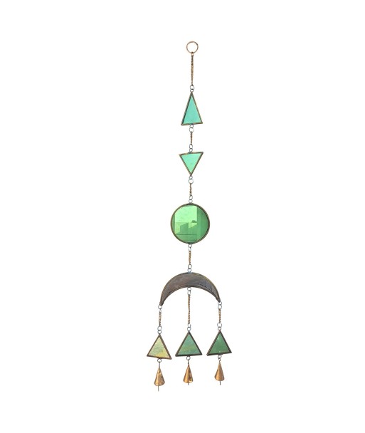 ORIGEN Home Decor Colgante luna y triangulos Colgantes | Colgante Verde - 80x14x2cm