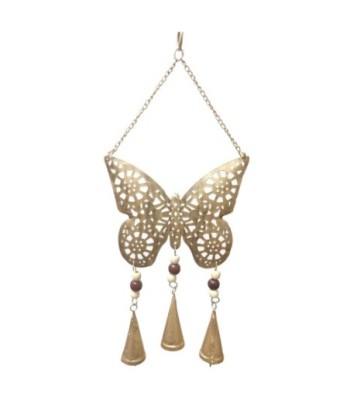 ORIGEN Home Decor Adorno Movil Mariposa Colgantes Metal | Colgante de metal Dorado - 16x7x1cm