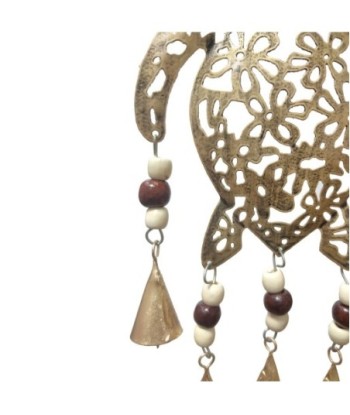 ORIGEN Home Decor Adorno Movil Tortuga Colgantes Metal | Colgante de metal Plateado - 16x6x1cm