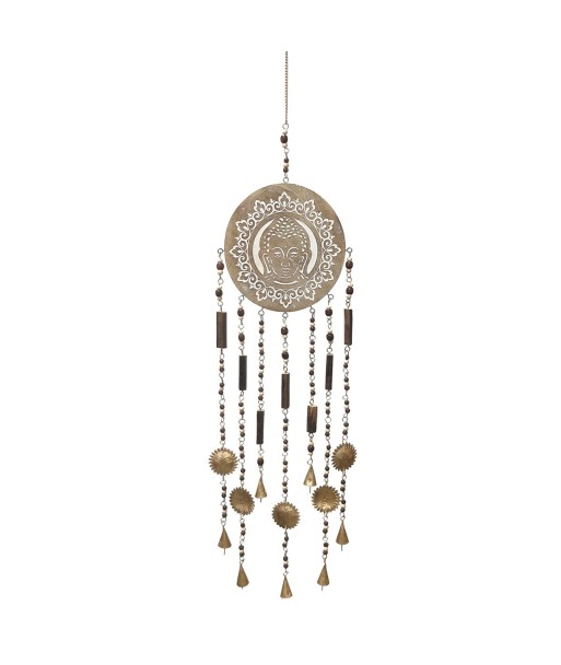 ORIGEN Home Decor Adorno Movil Buda Colgantes Metal | Colgante de metal Dorado - 35x8x1cm