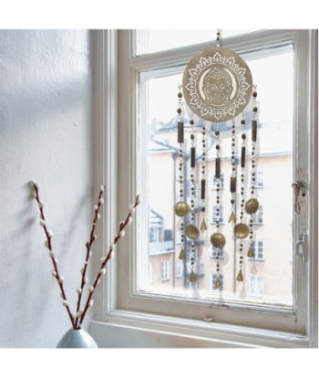 ORIGEN Home Decor Adorno Movil Buda Colgantes Metal | Colgante de metal Dorado - 35x8x1cm