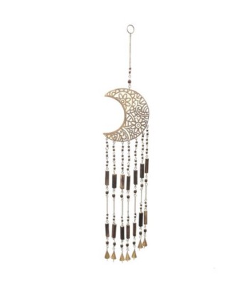 ORIGEN Home Decor Adorno Movil Luna Colgantes Metal | Colgante de metal Dorado - 35x7x2cm