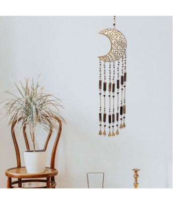 ORIGEN Home Decor Adorno Movil Luna Colgantes Metal | Colgante de metal Dorado - 35x7x2cm