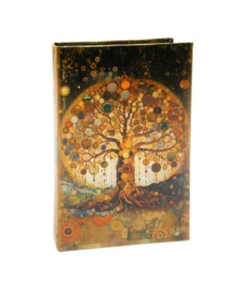 Caja Libro Árbol de la Vida Decorativa, Estilo Oriental, Caja de Almacenamiento Elegante para Regalos y Decoración