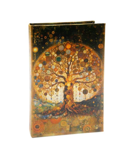Caja Libro Árbol de la Vida Decorativa, Estilo Oriental, Caja de Almacenamiento Elegante para Regalos y Decoración