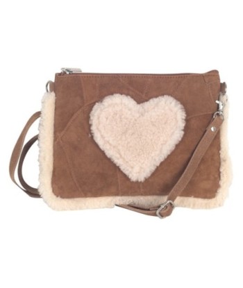 ORIGEN Home Decor Bandolera con Corazón Bolsos Y Sombreros | Bandolera Marrón - 18x25x2cm
