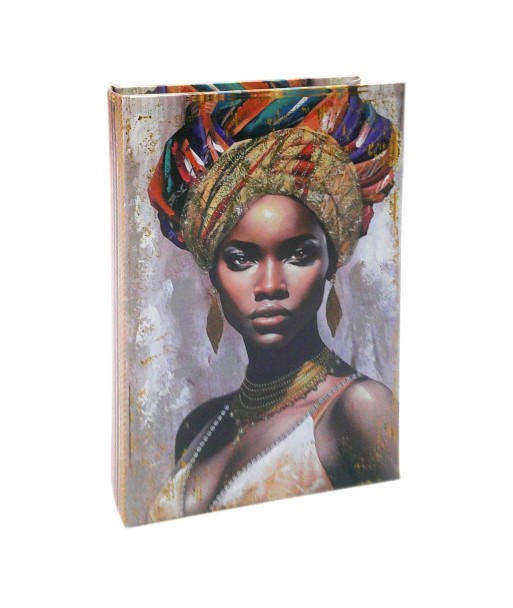 Caja Libro Africana Étnica Decorativa - Almacenamiento Estilo Vintage para Regalos Únicos, 26 cm, Ideal para