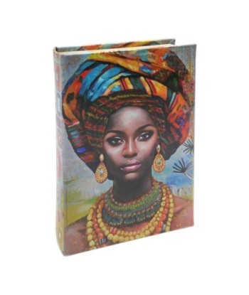 Caja Libro Africana Étnica Decorativa para Almacenamiento y Regalo Único, Diseño Original y Funcional