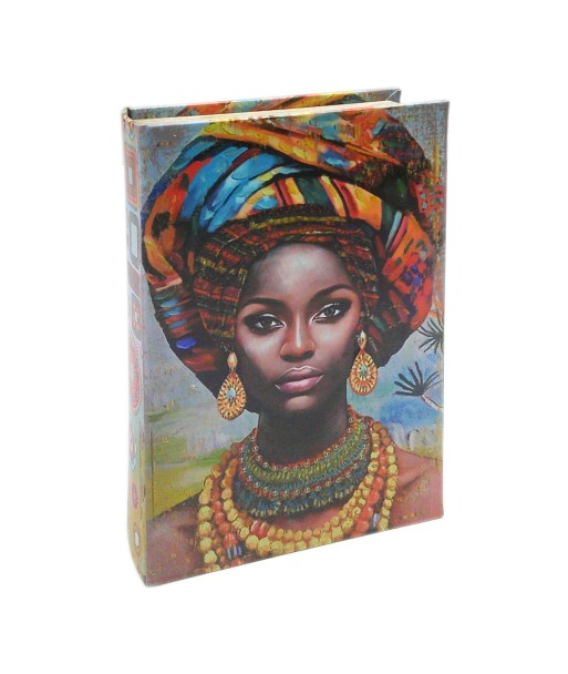 Caja Libro Africana Étnica Decorativa para Almacenamiento y Regalo Único, Diseño Original y Funcional