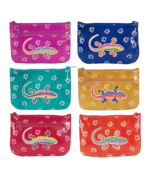 ORIGEN Home Decor Monedero lagarto 6 U Complementos | Monedero Multicolor Rectangular - 10x10x2cm
