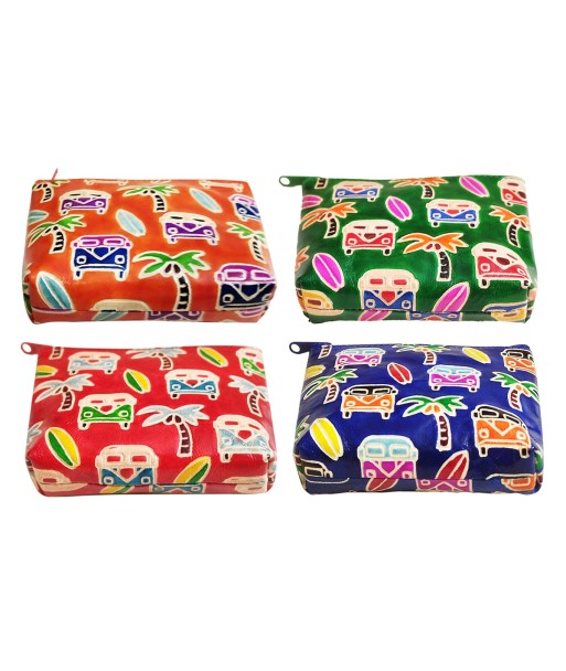 ORIGEN Home Decor Monedero furgoneta 4 U Complementos | Monedero Multicolor Rectangular - 9x12x2cm