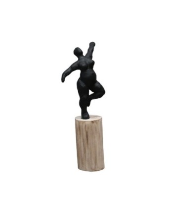 ORIGEN Home Decor Figura mujer bailando tronco Varios | Figura de Persona Marrón - 38x15x8cm