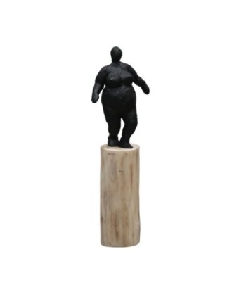 ORIGEN Home Decor Figura mujer sobre tronco Varios | Figura de Persona Marrón - 42x13x8cm