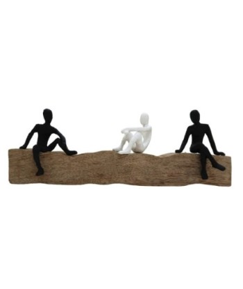 ORIGEN Home Decor Figura personas tronco Varios | Figura de Persona Marrón - 16x46x10cm