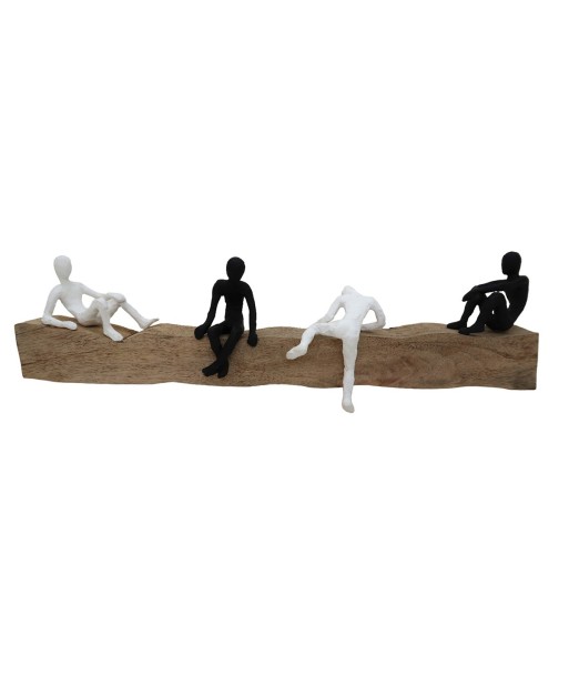 ORIGEN Home Decor Figura personas tronco Varios | Figura de Persona Marrón - 19x62x10cm