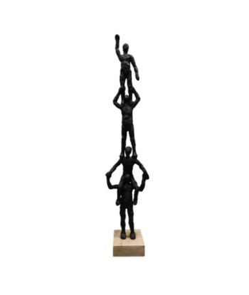 ORIGEN Home Decor Figura Negros Apiladas Varios | Figura de Sobremesa Marrón - 68x14x9cm