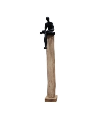 ORIGEN Home Decor Figura Hombre sentado Varios | Figura de Sobremesa Marrón - 76x18x13cm