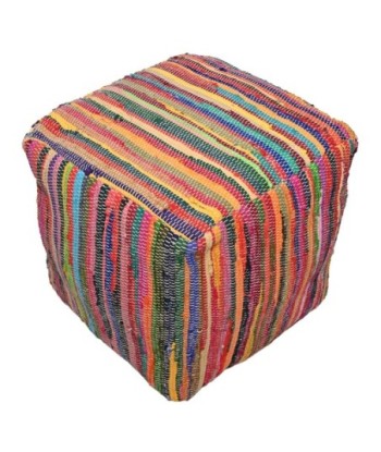 ORIGEN Home Decor Puff chindi Mueble Auxiliar | Puff Multicolor - 45x45x45cm