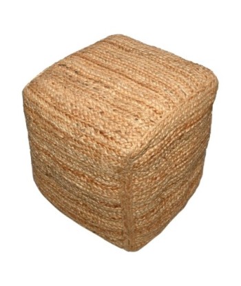 ORIGEN Home Decor Puff trenzado Mueble Auxiliar | Puff Marrón - 45x45x45cm