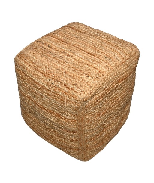 ORIGEN Home Decor Puff trenzado Mueble Auxiliar | Puff Marrón - 45x45x45cm