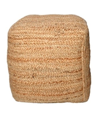 ORIGEN Home Decor Puff trenzado Mueble Auxiliar | Puff Marrón - 45x45x45cm