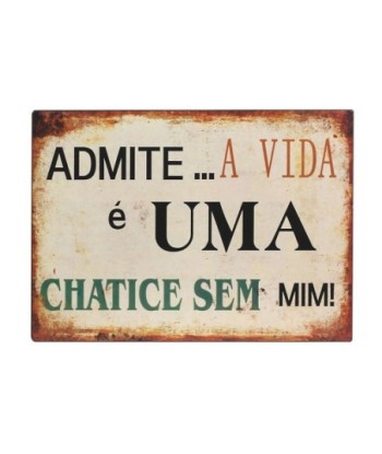 ORIGEN Home Decor Adornos pared portugues Placas Metal | Placa de Metal Marrón Rectangular - 24x33x1cm
