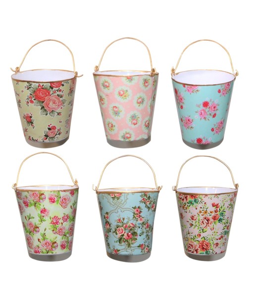 Cubo con asa para decoración del hogar y eventos especiales