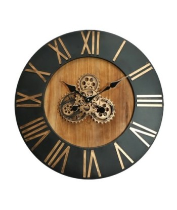 Reloj de Pared Industrial Vintage para Decoración Moderna, Reloj Grande de Estilo Retro para Hogar y Oficina