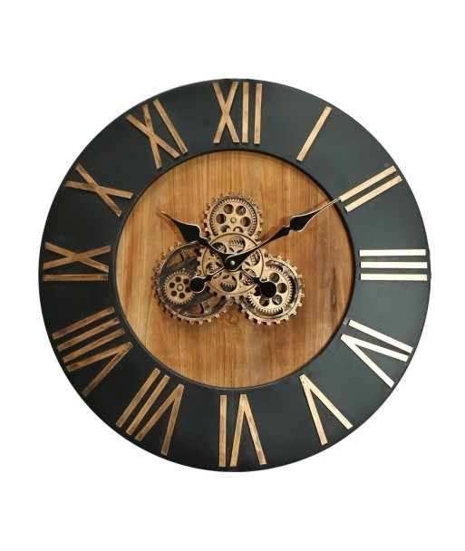 Reloj de Pared Industrial Vintage para Decoración Moderna, Reloj Grande de Estilo Retro para Hogar y Oficina
