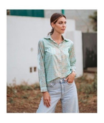 Isla Bonita Moda By SIGRIS - Camisa de Mujer Manga Larga, Elegante y Versátil