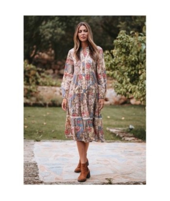 Isla Bonita Moda By SIGRIS - Vestido Largo Midi para Mujer Elegante y de Fiesta