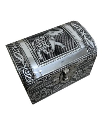 ORIGEN Home Decor Baúl Elefante Cajas Y Joyeros | Baúl Blanco - 7x10x7cm