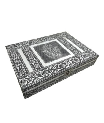 ORIGEN Home Decor Joyero mano de fatima Cajas Y Joyeros | Caja Blanco Rectangular - 6x28x20cm