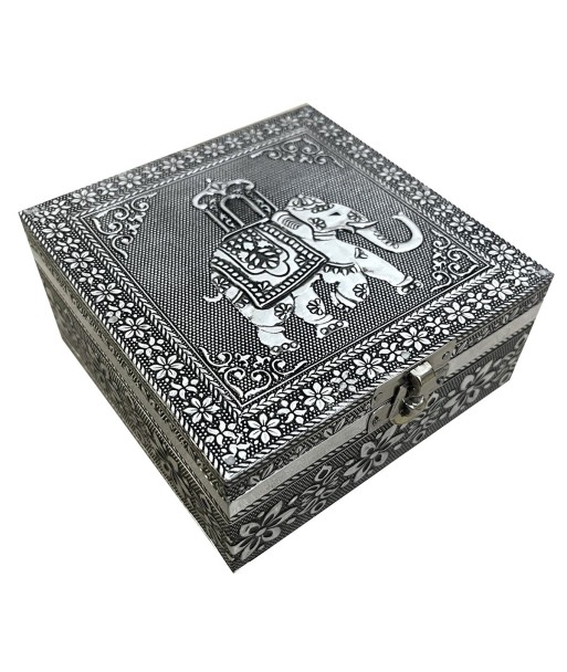 ORIGEN Home Decor Joyero organizador elefante Cajas Y Joyeros | Caja Blanco Rectangular - 6x13x13cm