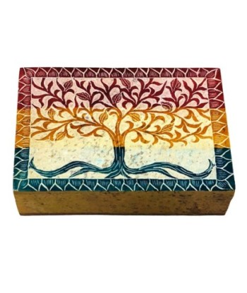 ORIGEN Home Decor Caja rectangular multicolor Complementos Natura | Caja Multicolor Rectangular - 5x15x10cm
