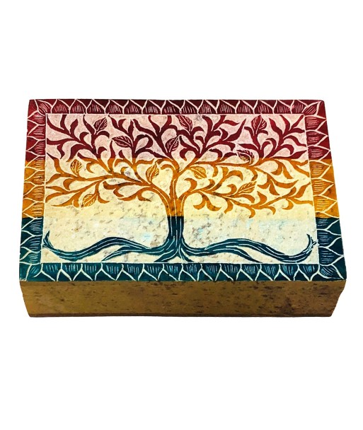 ORIGEN Home Decor Caja rectangular multicolor Complementos Natura | Caja Multicolor Rectangular - 5x15x10cm