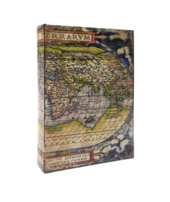 Caja Libro Mapa Mundo Decorativa - Ideal para Regalos Originales y Almacenamiento Estiloso en Casa
