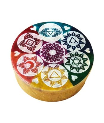 ORIGEN Home Decor Caja redonda multicolor Complementos Natura | Caja Multicolor Redondo - 4x11x11cm