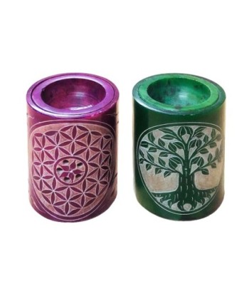 ORIGEN Home Decor Recipiente Ambientador 2 Uni Complementos Natura | Incienso Multicolor - 8x6x6cm