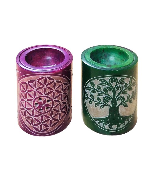 ORIGEN Home Decor Recipiente Ambientador 2 Uni Complementos Natura | Incienso Multicolor - 8x6x6cm