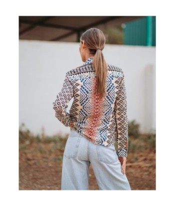 Isla Bonita Moda By SIGRIS - Camisa de Mujer Manga Larga, Elegante y Versátil