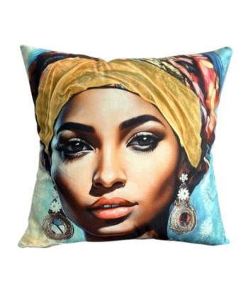 Cojín Africano Etnico 45x45cm para Decoración del Hogar, Cojín de Algodón 100%, Accesorio Ideal para Sofás y