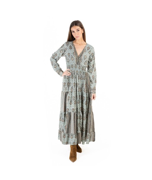Isla Bonita Moda By SIGRIS - Vestido Largo Midi de Moda Mujer