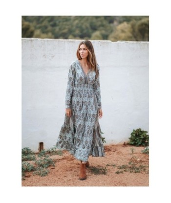 Isla Bonita Moda By SIGRIS - Vestido Largo Midi de Moda Mujer