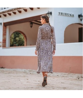 Isla Bonita Moda By SIGRIS - Vestido Largo Midi para Mujer Elegante y de Fiesta