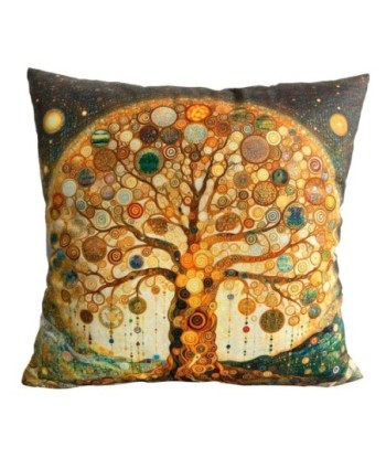 Cojín Árbol de la Vida 45x45cm, Decoración Bohemia, Cojín de Algodón para Sofá, Regalo Original y Accesorio de