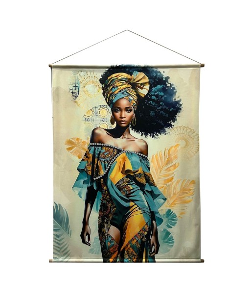 Lienzo Enrollable Africana Decorativo para Pared, Cuadro Étnico Moderno, Adorno Artístico para Hogar