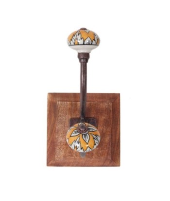 ORIGEN Home Decor Percha pomo doble Percheros | Perchero Marrón - 18x10x11cm