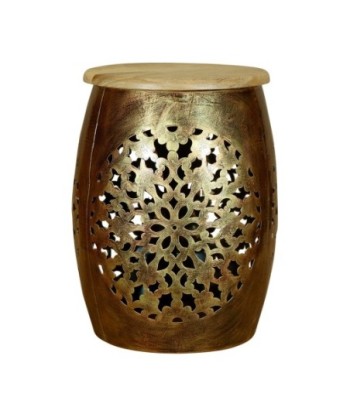 ORIGEN Home Decor Mesa Mueble Auxiliar | Mesa auxiliar Dorado - 43x33x33cm